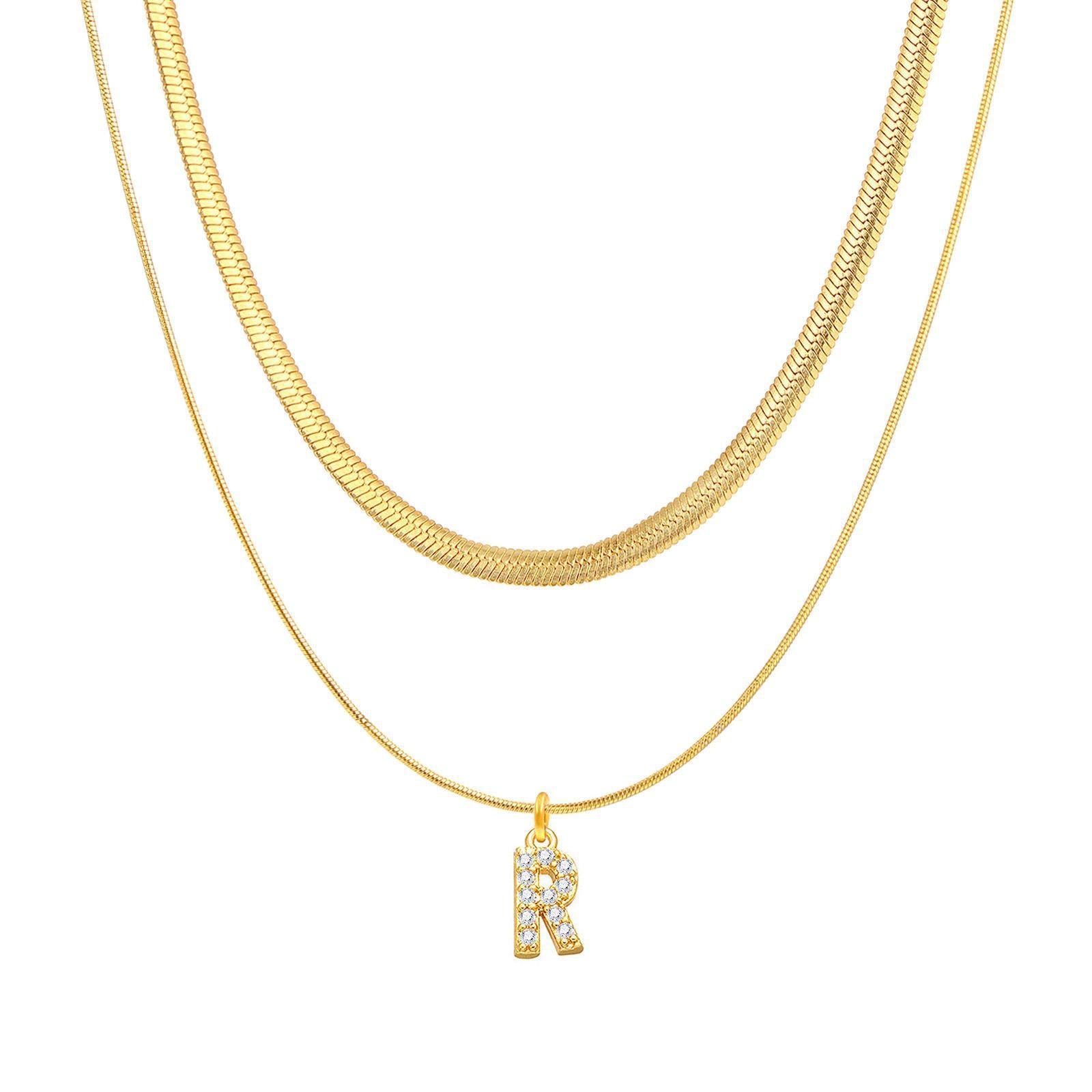 Wholesale Titanium Steel 26 Letters Necklace